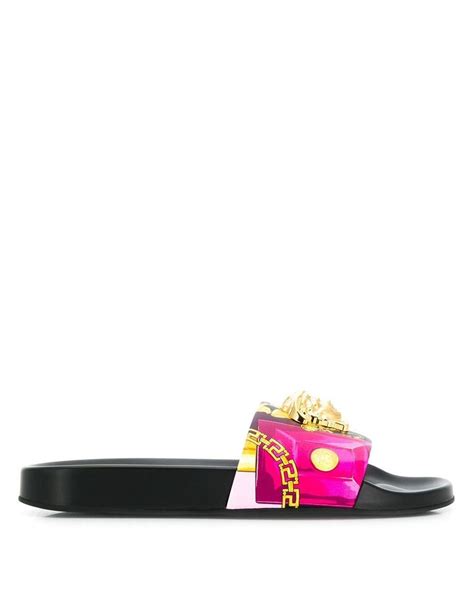 versace baroque printed slides|Versace slides for women.